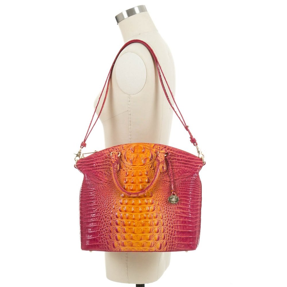 NWT BRAHMIN LARGE DUXBURY MELBOURNE PASSION FRUIT - Picture 7 of 12